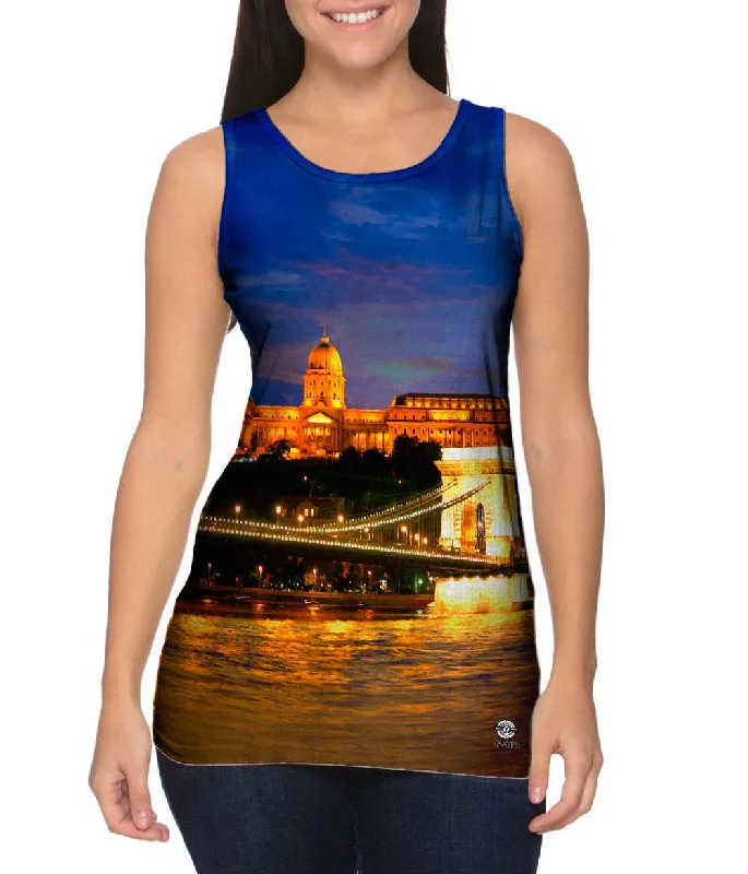 Halter Neck Women's Modal Blend Tank Tops for ComfortBudapest Castle