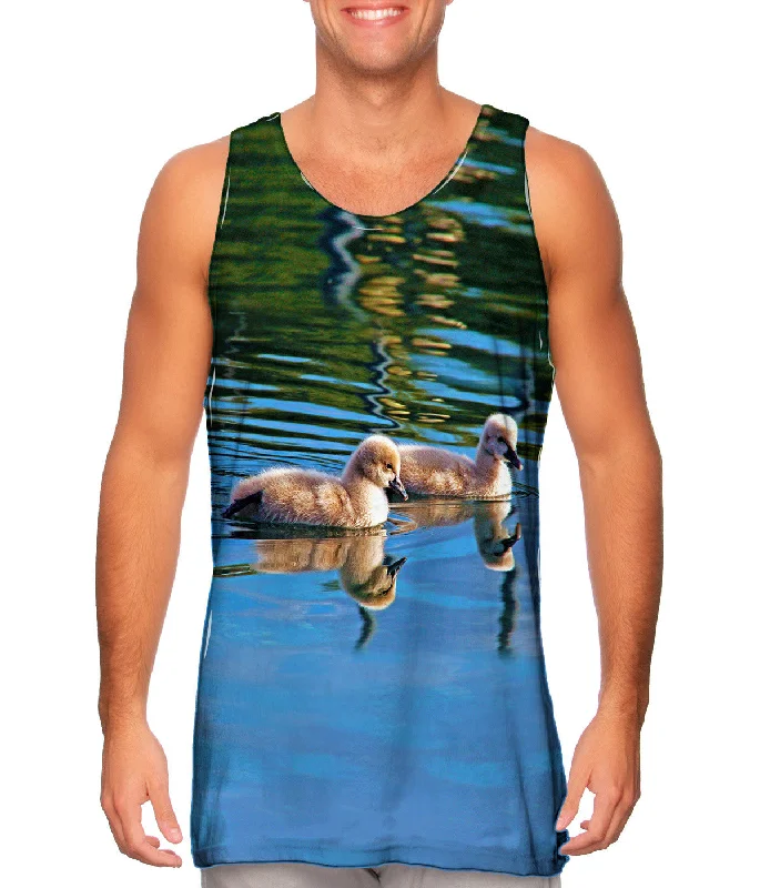 Mock Neck Women's Performance Tank Tops for CyclingBuddy Ducks