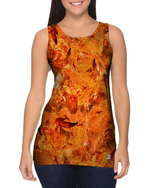 High - Neck Women's Silk Blend Tank Tops for a Luxurious FeelBuffalo Chicken Wings