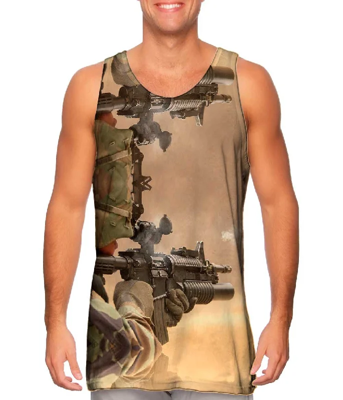 Square Neck Women's Organic Cotton Tank Tops in Earth TonesBullet Casing Mid Flight