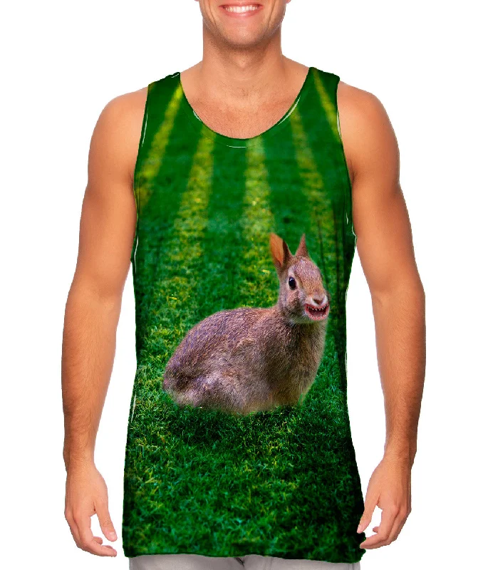 Women's Longline Tank Tops with Abstract PrintsBunny Shark Smile