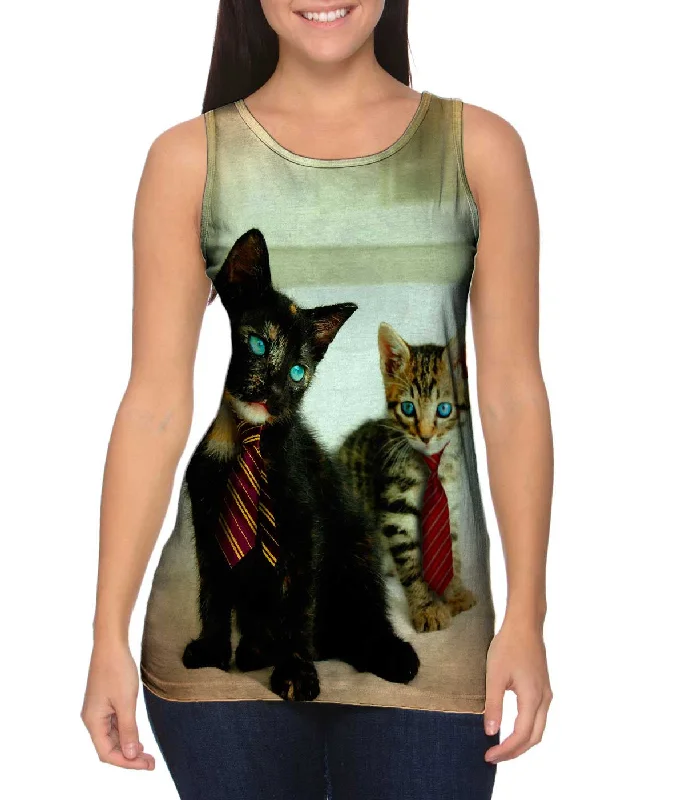 Square Neck Women's Organic Cotton Tank Tops in Earth TonesBusiness Kittens