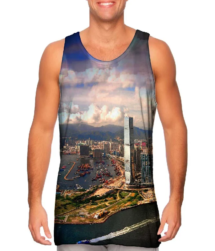 Scoop Neck Women's Linen Blend Tank Tops for SummerBustling City