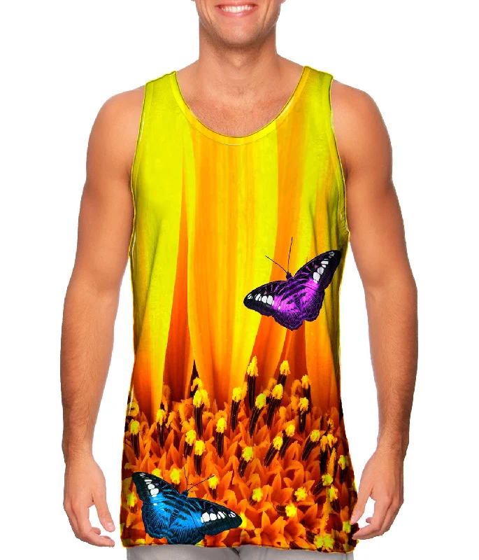 Women's Longline Tank Tops with Abstract PrintsButterfly 006