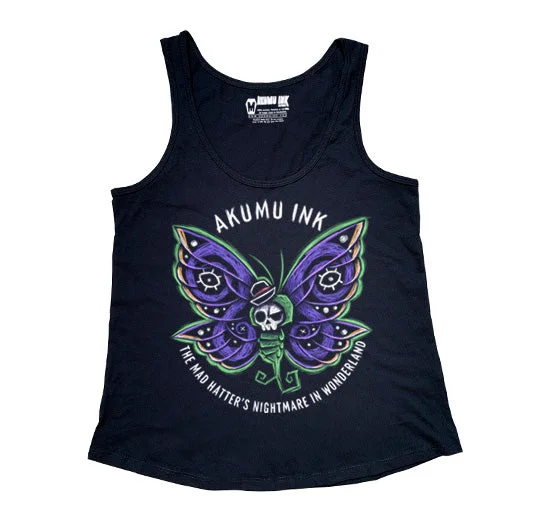 Halter Neck Women's Modal Blend Tank Tops for ComfortButterfly in Wonderland Women Tanktop Halter Neck Women's Modal Blend Tank Tops for ComfortButterfly in Wonderland Women Tanktop