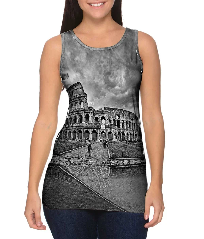 Halter Neck Women's Modal Blend Tank Tops for ComfortBw Colosseum Rome