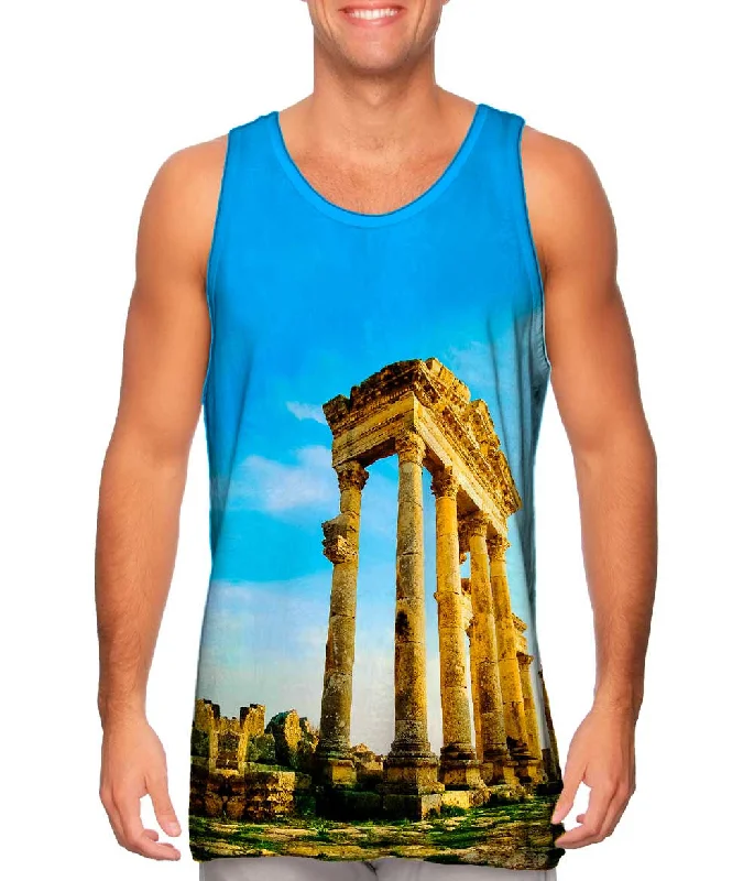 Women's Cropped Tank Tops with Vintage Band LogosByzantine Empire Apamea Tetrastylon Women's Cropped Tank Tops with Vintage Band LogosByzantine Empire Apamea Tetrastylon