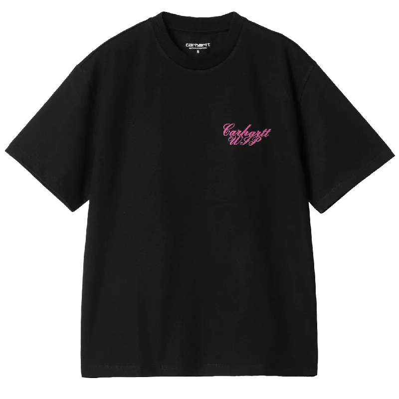 Carhartt WIP Womens S/S Exchange T-Shirt Black / Pink