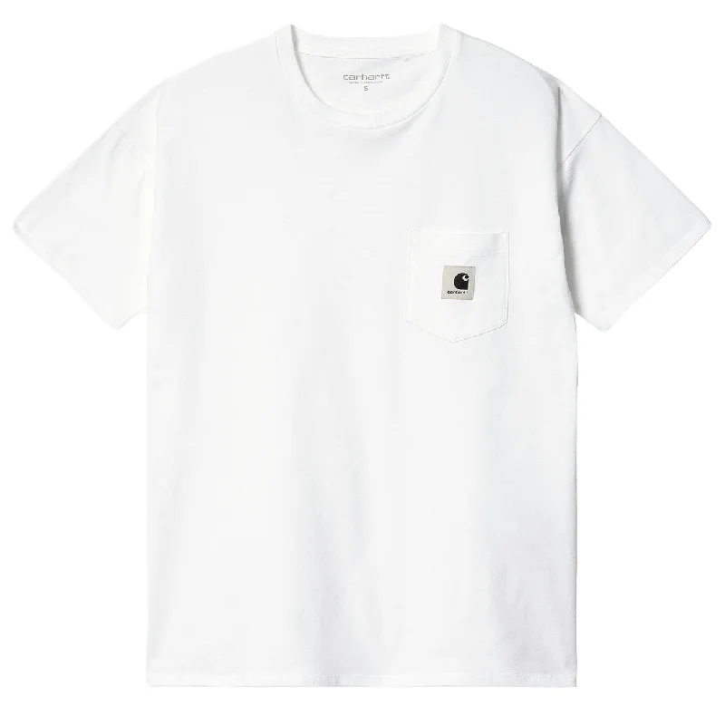 Retro - style polo shirt with a vintage logoCarhartt WIP Womens S/S Pocket T-Shirt White Retro - style polo shirt with a vintage logoCarhartt WIP Womens S/S Pocket T-Shirt White