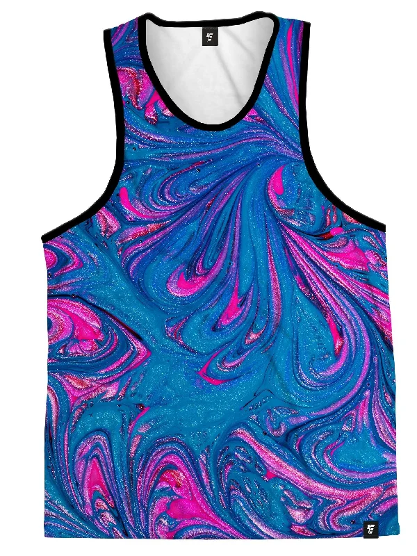 Plus Size Women's Glitter - Trimmed Tank Tops for Party NightsCotton Candy Tank Top