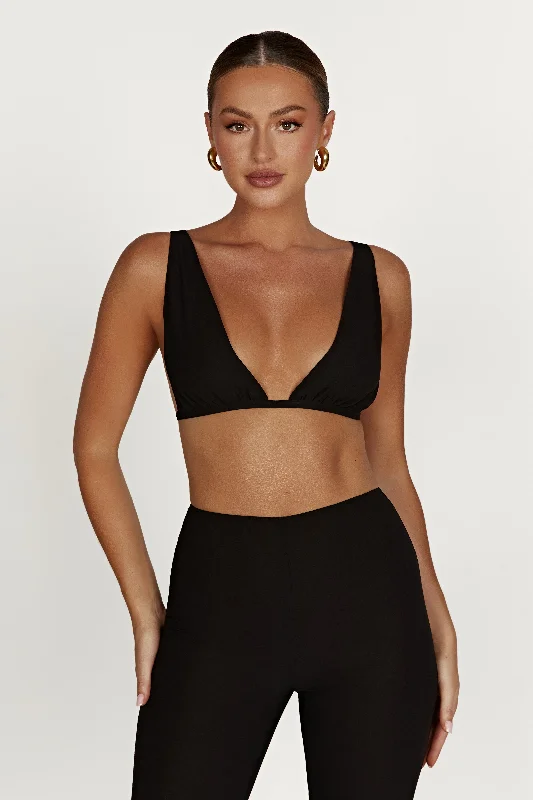 Sequin - Embellished Women's Crop Top in Black for a Glamorous Party LookDaisie Chiffon Top - Black Sequin - Embellished Women's Crop Top in Black for a Glamorous Party LookDaisie Chiffon Top - Black