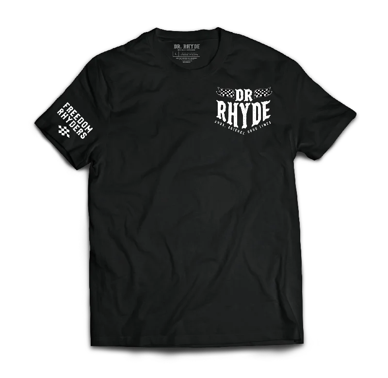 Ruffled Cuff Women Long Sleeve Top with a Feminine TouchFreedom Rhyders Tee, Black