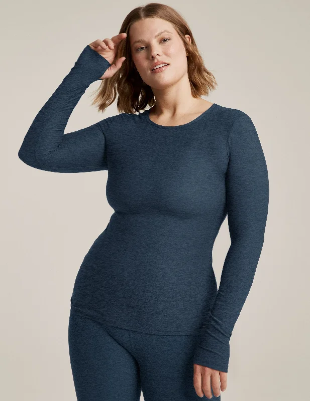Organic Cotton Women Long Sleeve Top for Eco - Friendly ComfortFeatherweight Classic Crew Pullover Organic Cotton Women Long Sleeve Top for Eco - Friendly ComfortFeatherweight Classic Crew Pullover