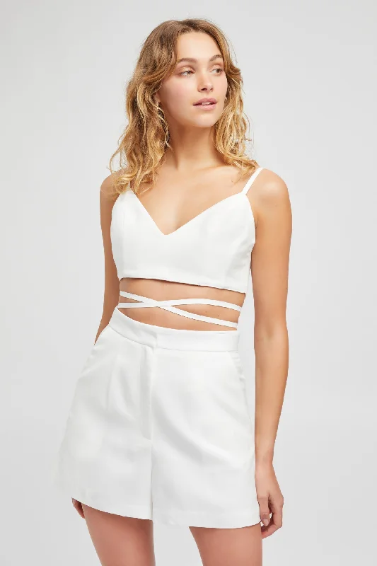 Sequin - Embellished Women's Crop Top in Black for a Glamorous Party LookFenton Tie Crop Top Sequin - Embellished Women's Crop Top in Black for a Glamorous Party LookFenton Tie Crop Top