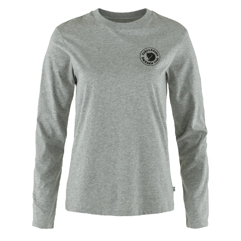 Sheer mesh panel polo shirt for a trendy twistFjallraven Womens LS 1960 Logo T-Shirt Grey Melange Sheer mesh panel polo shirt for a trendy twistFjallraven Womens LS 1960 Logo T-Shirt Grey Melange