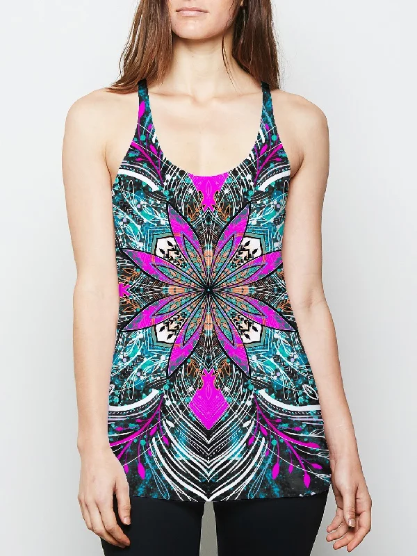 Square Neck Women's Organic Cotton Tank Tops in Earth TonesFloral Burst Racerback Tank Top Square Neck Women's Organic Cotton Tank Tops in Earth TonesFloral Burst Racerback Tank Top