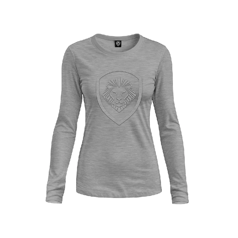 Thermal Women Long Sleeve Top for Extra Warmth in WinterWomen's VT Embossed Grey Long Sleeve Thermal Women Long Sleeve Top for Extra Warmth in WinterWomen's VT Embossed Grey Long Sleeve