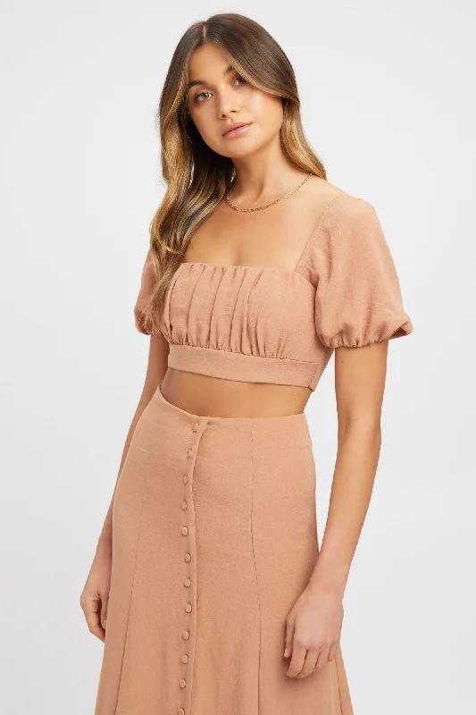 High - Neck Women's Crop Top in Burgundy with Lace Trim for an Elegant and Sophisticated VibeHayman Crop High - Neck Women's Crop Top in Burgundy with Lace Trim for an Elegant and Sophisticated VibeHayman Crop