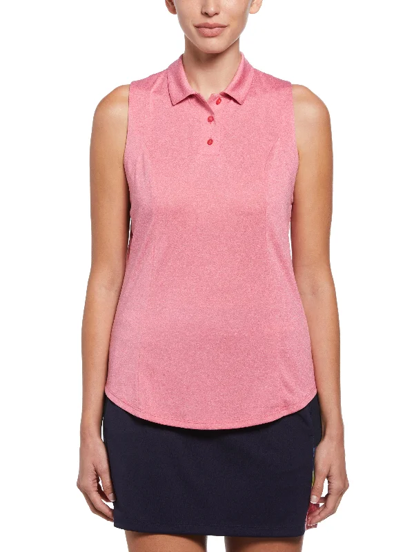 Womens Heather Golf Polo