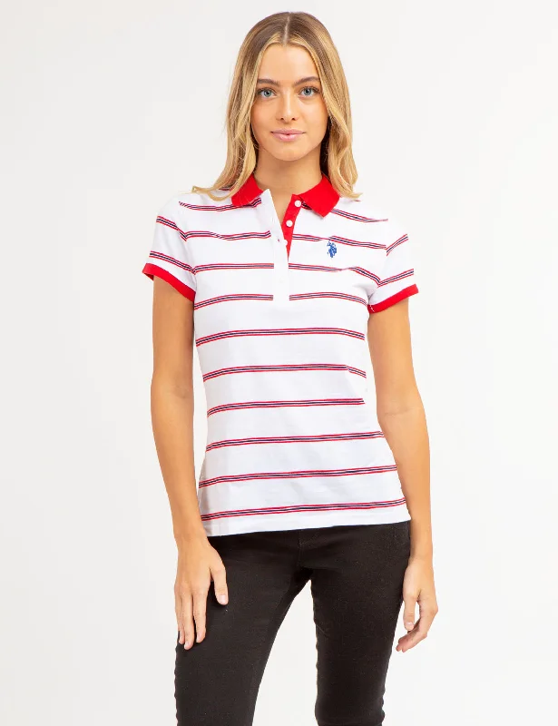 HORIZONTAL MULTI STRIPED POLO SHIRT