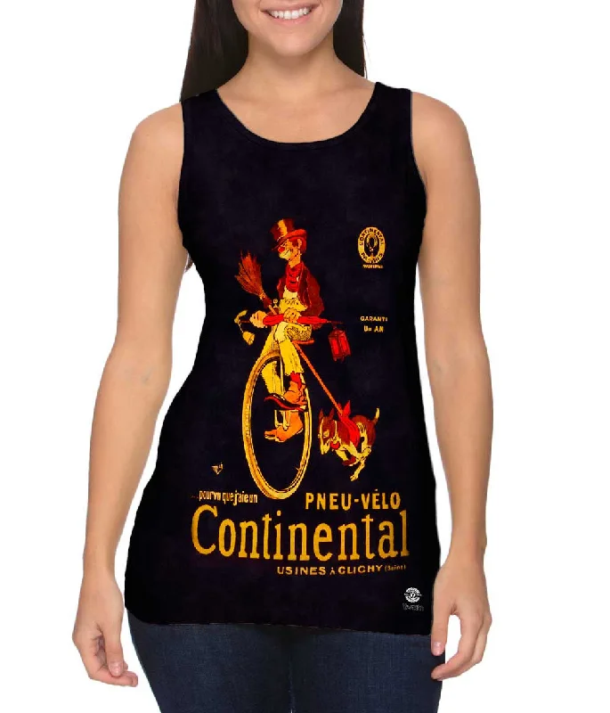 Plus Size Women's Embroidered Tank Tops in Boho Styles"If Only I Had A Continental Bicycle Tire Advertising Poster"