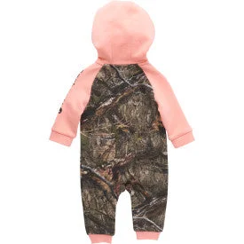 Infant Girls Long Sleeve Zip Front Camo Coverall - Mossy Oak Country DNA