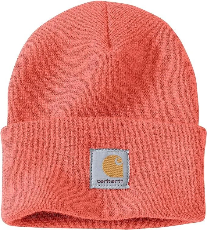 A18 Knit Cuffed Beanie - Coral Glow