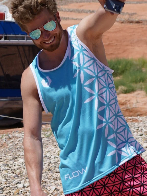 Plus Size Women's Puff - Sleeve Tank Tops in Pastel HuesLet There Be Light (Cyan) Tank Top Plus Size Women's Puff - Sleeve Tank Tops in Pastel HuesLet There Be Light (Cyan) Tank Top