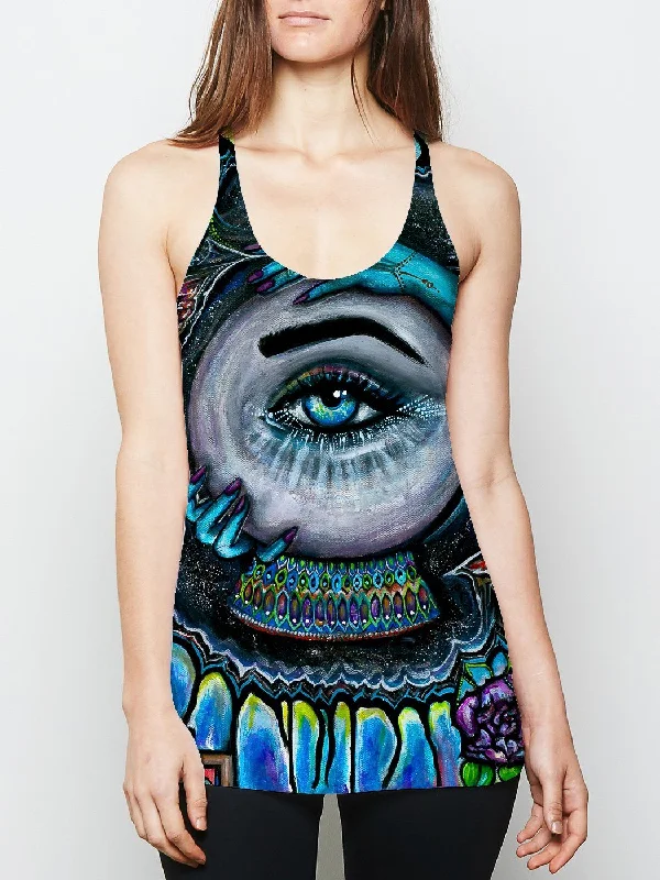 Women's Button - Down Tank Tops in Striped PatternsLuna Racerback Tank Top