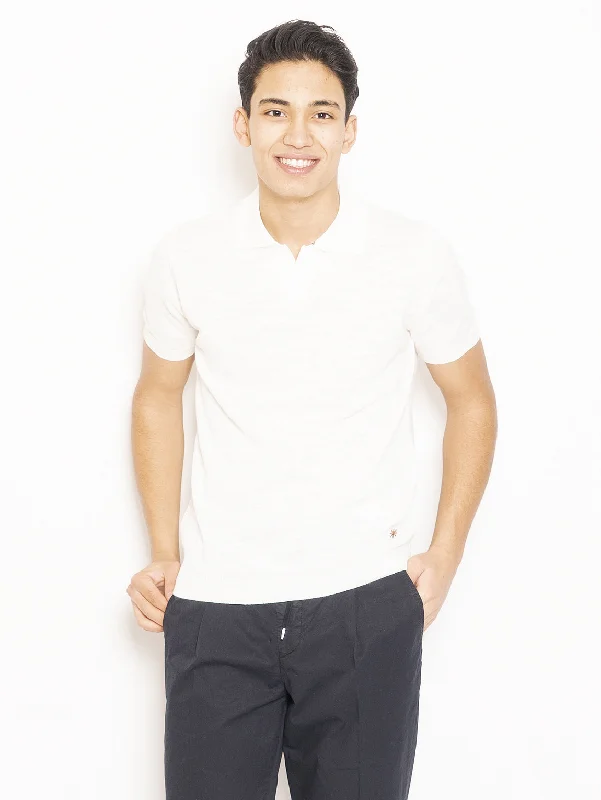 Animal print polo shirt for a bold fashion statementPolo in Misto Cotone Bianco