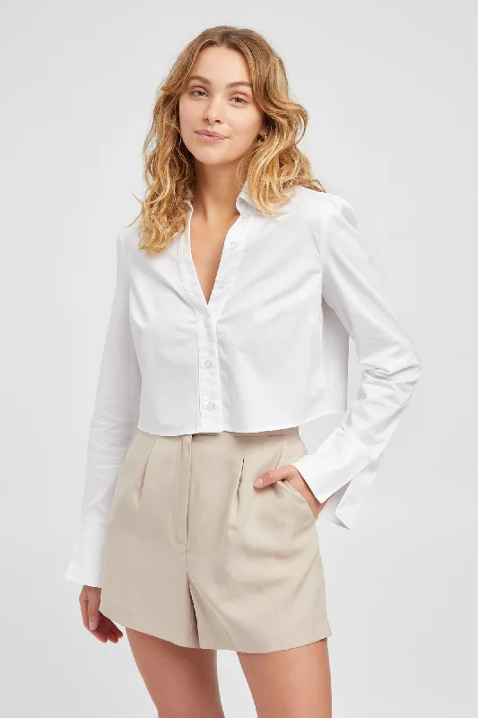 Long - Sleeve Women's Ribbed Crop Top in Beige for a Stylish and Cozy Fall OutfitMonaco Cropped Shirt Long - Sleeve Women's Ribbed Crop Top in Beige for a Stylish and Cozy Fall OutfitMonaco Cropped Shirt