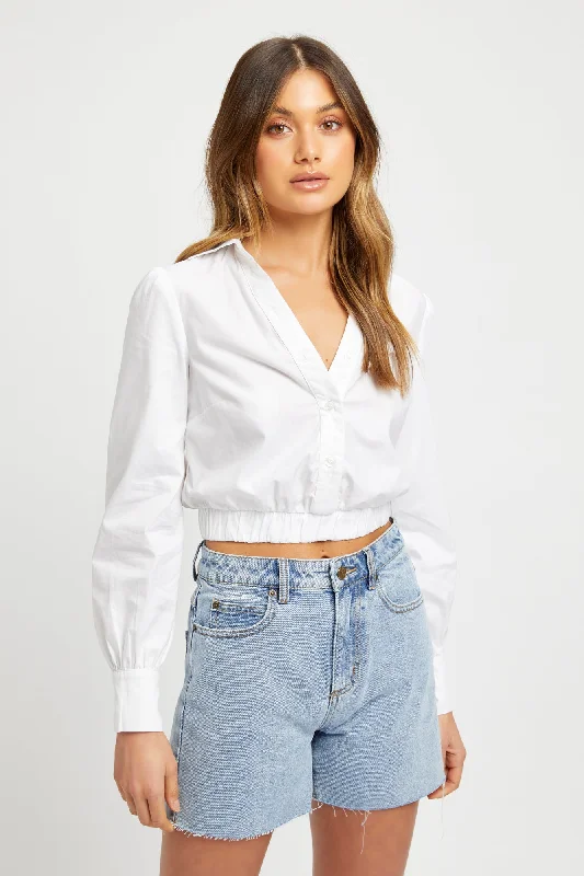 Off - Shoulder Women's Crop Top in Navy for a Chic and Trendy Beach EnsembleMonaco Shirred Shirt Off - Shoulder Women's Crop Top in Navy for a Chic and Trendy Beach EnsembleMonaco Shirred Shirt
