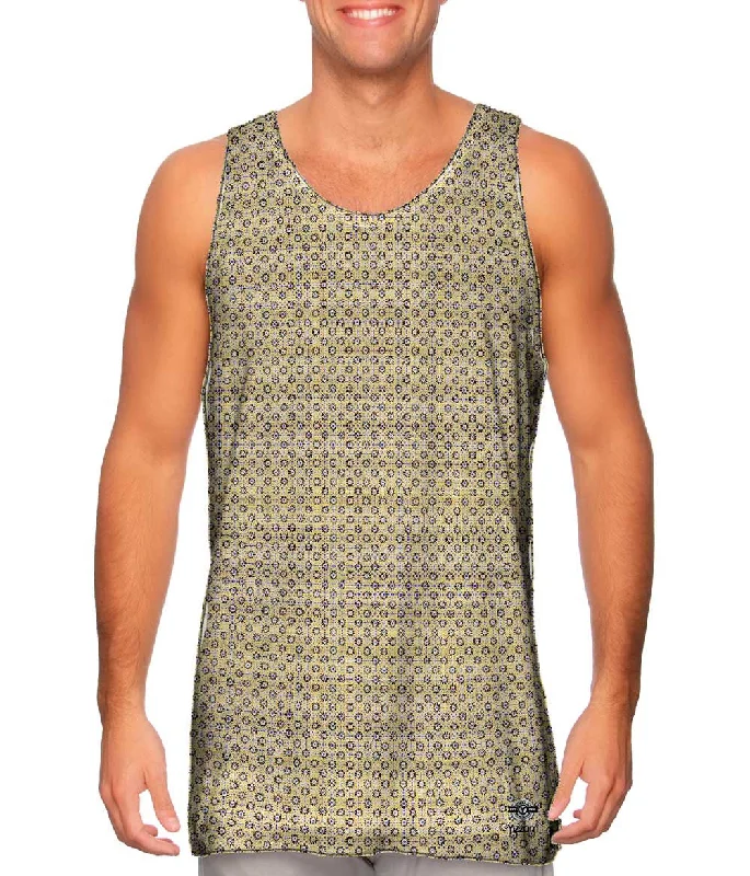 Women's Cropped Tank Tops with Vintage Band Logos"Moorish Mosaic Alhambra Palace Granada Spain" Women's Cropped Tank Tops with Vintage Band Logos"Moorish Mosaic Alhambra Palace Granada Spain"