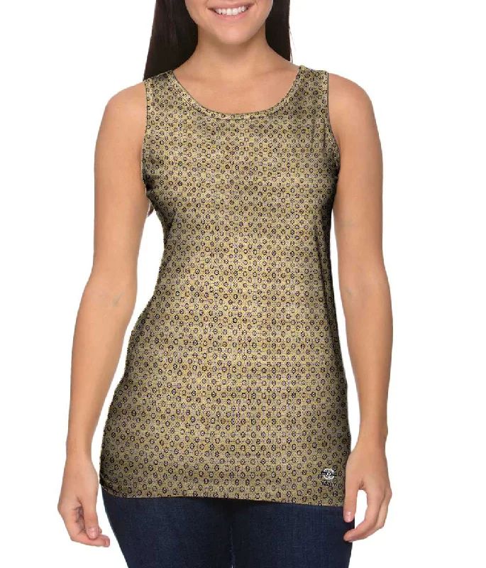 Mock Neck Women's Performance Tank Tops for Cycling"Moorish Mosaic Alhambra Palace Granada Spain" Mock Neck Women's Performance Tank Tops for Cycling"Moorish Mosaic Alhambra Palace Granada Spain"