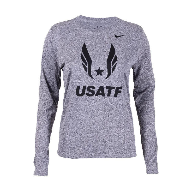 Wrap - Style Women Long Sleeve Top for a Versatile FitNike USATF Women's Federation Legend Long Sleeve Tee Wrap - Style Women Long Sleeve Top for a Versatile FitNike USATF Women's Federation Legend Long Sleeve Tee