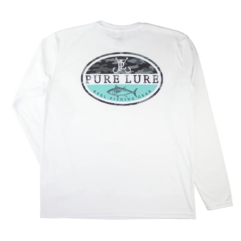Lace - Trimmed Women Long Sleeve Top for an Elegant LookOval Tuna Performance Sun Shirt Lace - Trimmed Women Long Sleeve Top for an Elegant LookOval Tuna Performance Sun Shirt