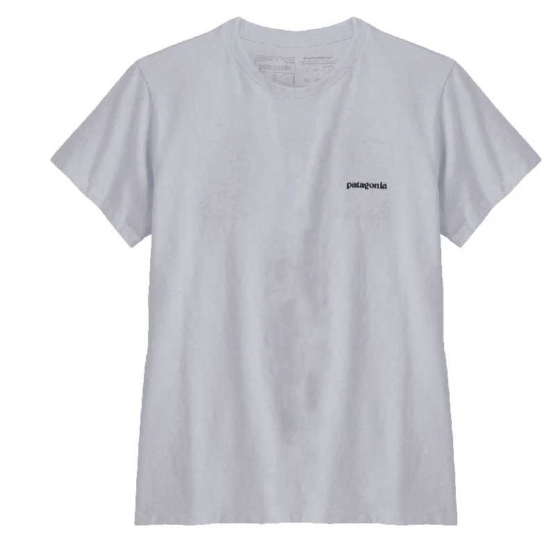 Hand - wash only polo shirt with delicate embroideryPatagonia Womens P-6 Logo Responsibili Tee White Hand - wash only polo shirt with delicate embroideryPatagonia Womens P-6 Logo Responsibili Tee White