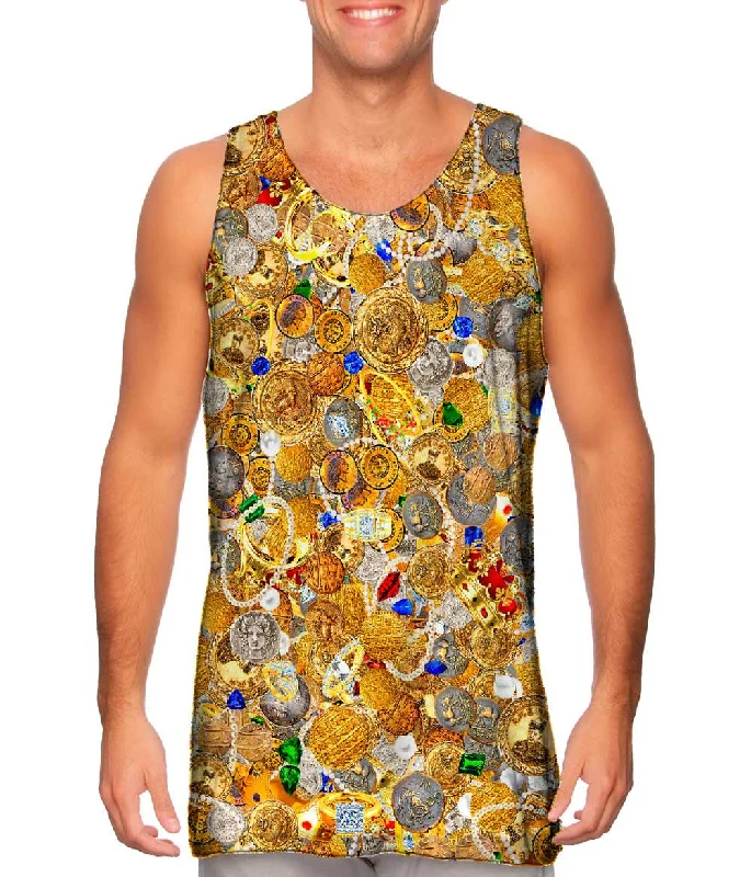 Women's Cropped Tank Tops with Vintage Band Logos"Pirate Treasure Booty"