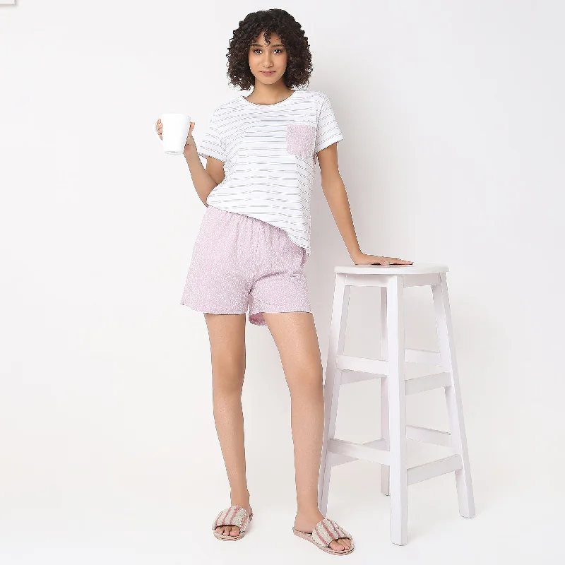 High - Waisted Women Shorts for a Retro and Flattering LookPrinted Lounge Shorts