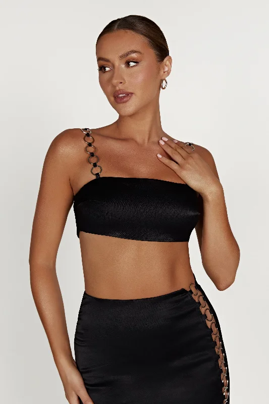 Sheer Mesh Women's Crop Top in White for a Sexy and Alluring Summer LookPyper Ring Crop Top - Black Sheer Mesh Women's Crop Top in White for a Sexy and Alluring Summer LookPyper Ring Crop Top - Black