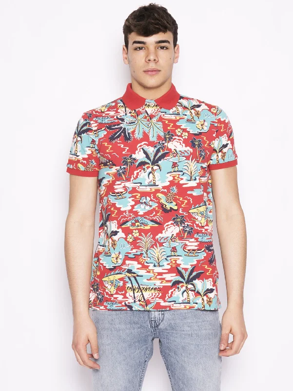 Sleeveless polo shirt for hot summer daysPolo Caribbean Floreal Multicolor