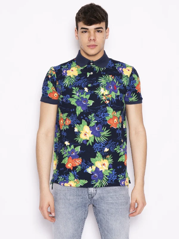 Polo shirt with a drawstring hem for an adjustable fitPolo Caribbean Floreal Multicolor Polo shirt with a drawstring hem for an adjustable fitPolo Caribbean Floreal Multicolor