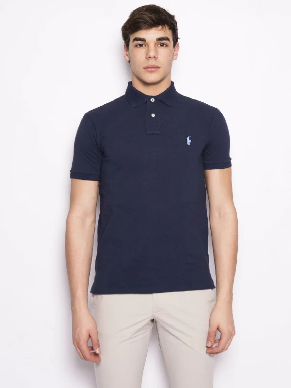 Organic cotton polo shirt for eco - friendly consumersPolo in Cotone Slim Fit  Blu