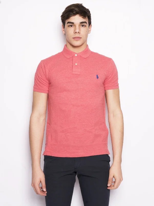 Nursing polo shirt for breastfeeding mothersPolo in Cotone Slim-Fit Pink HTR