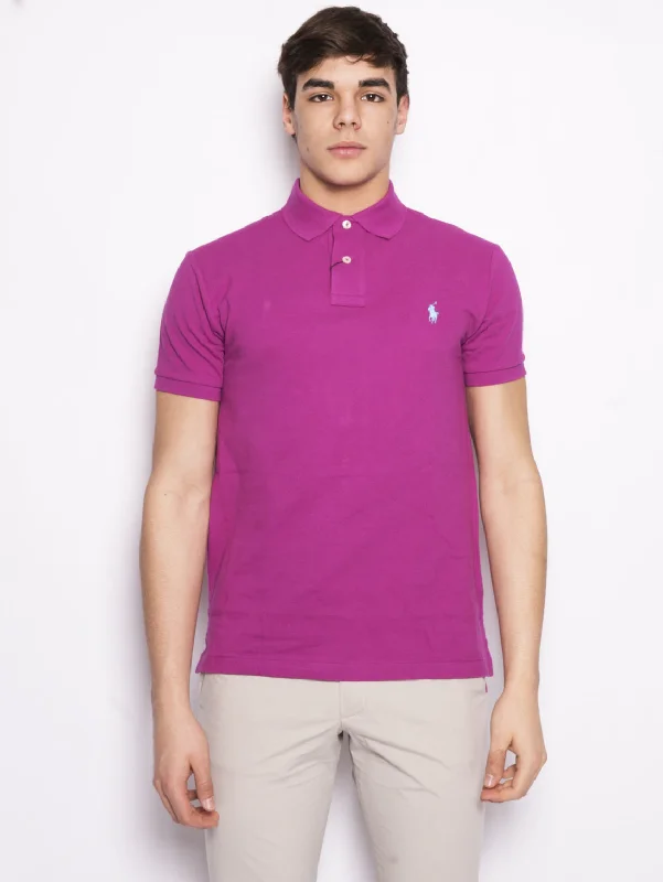 Glitter - embellished polo shirt for a sparkly appearancePolo in Piqué Slim-Fit Ciclamino Glitter - embellished polo shirt for a sparkly appearancePolo in Piqué Slim-Fit Ciclamino