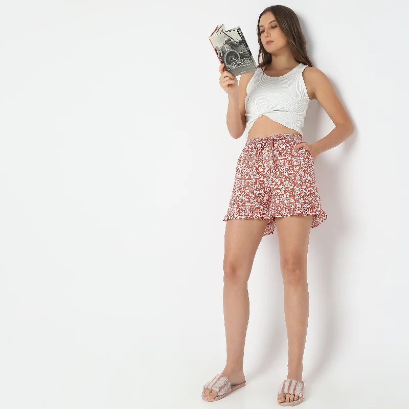 Cargo Women Shorts with Multiple Pockets for FunctionalityRegular Fit Printed Mid Rise Lounge Shorts Cargo Women Shorts with Multiple Pockets for FunctionalityRegular Fit Printed Mid Rise Lounge Shorts