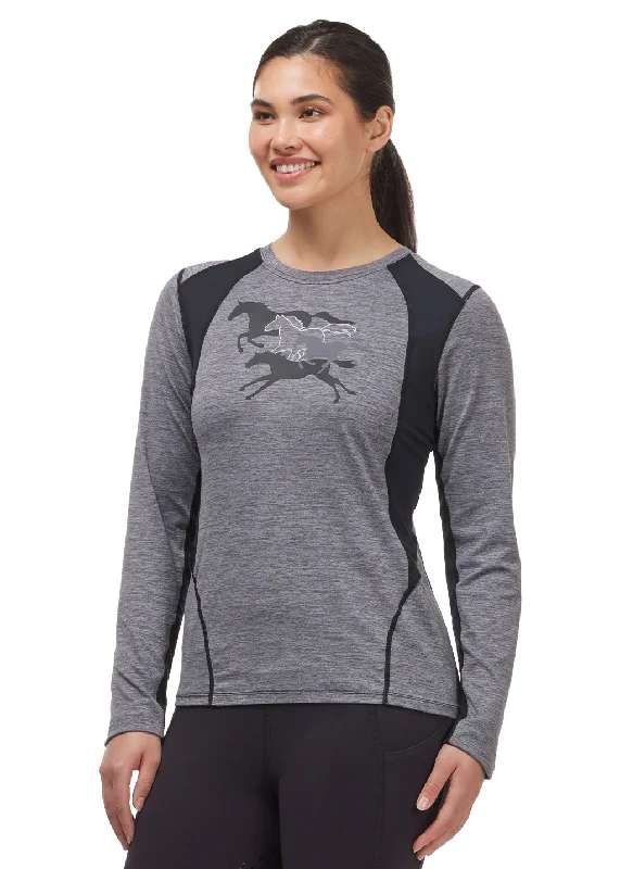 Cropped Women Long Sleeve Top to Pair with High - Waisted BottomsRound Up Base Layer Cropped Women Long Sleeve Top to Pair with High - Waisted BottomsRound Up Base Layer