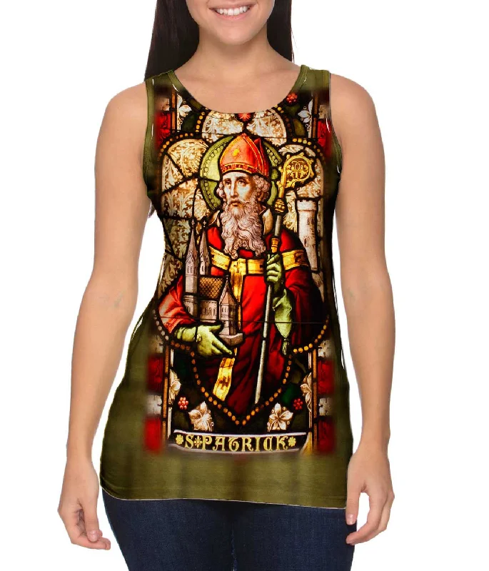 Scoop Neck Women's Linen Blend Tank Tops for Summer"Saint Patricks"