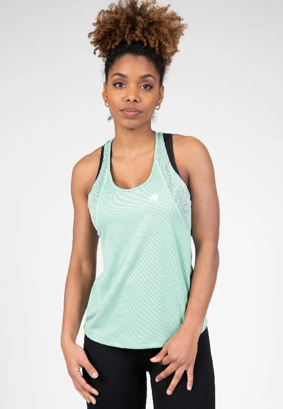 Plus Size Women's Puff - Sleeve Tank Tops in Pastel HuesSeattle Tank Top - Mint Green Plus Size Women's Puff - Sleeve Tank Tops in Pastel HuesSeattle Tank Top - Mint Green
