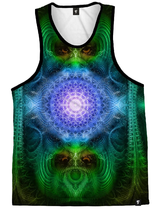 Plus Size Women's Ruffled Hem Tank Tops with Floral PrintsShamanic Wisdom (Green) Tank Top Plus Size Women's Ruffled Hem Tank Tops with Floral PrintsShamanic Wisdom (Green) Tank Top